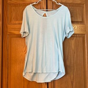 Old navy active light blue shirt with open back.